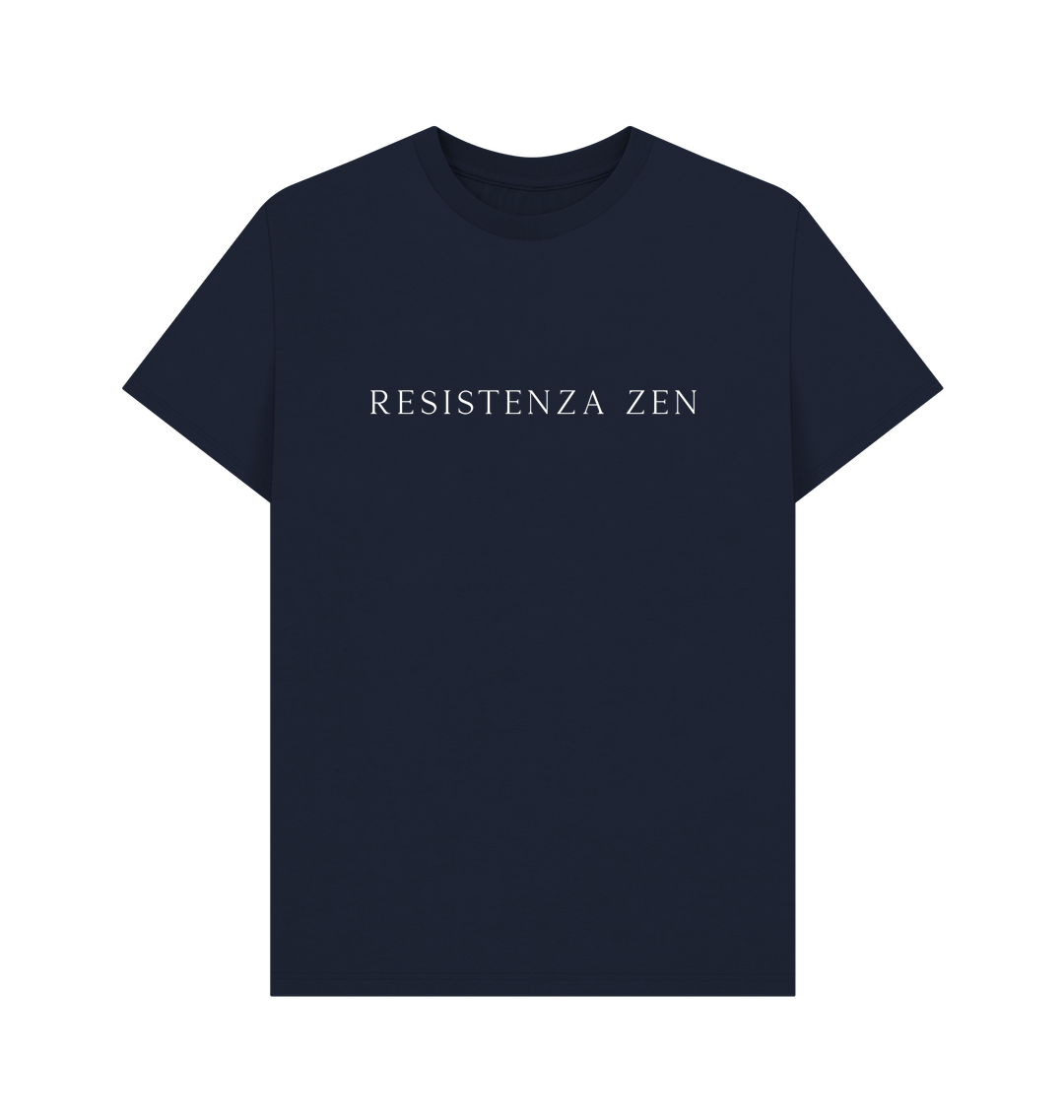 Navy Blue Printed T-shirt Front