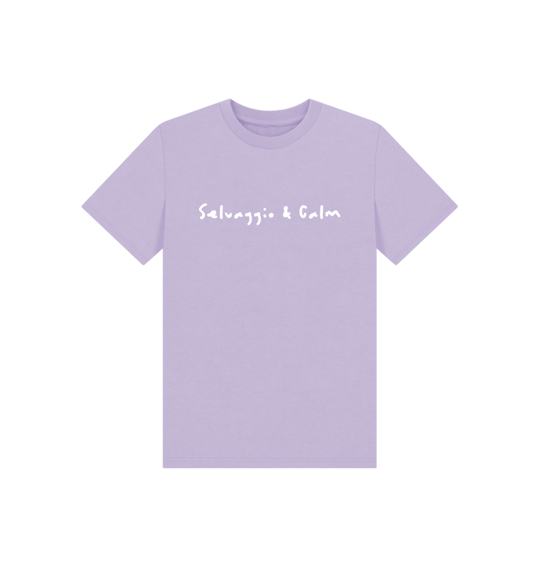 Soft Lilac Printed Kids T-Shirt Front
