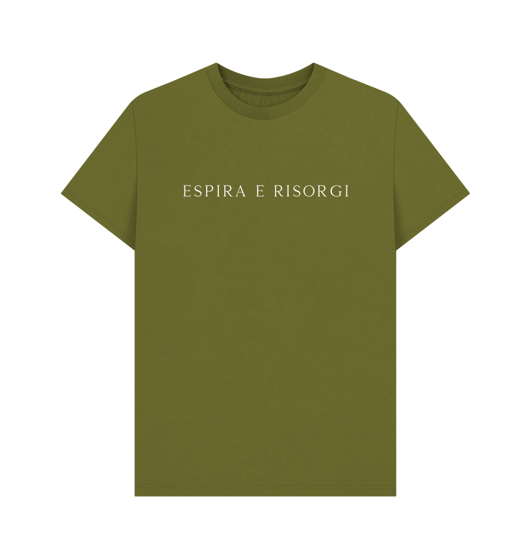 Moss Green Printed T-shirt Front