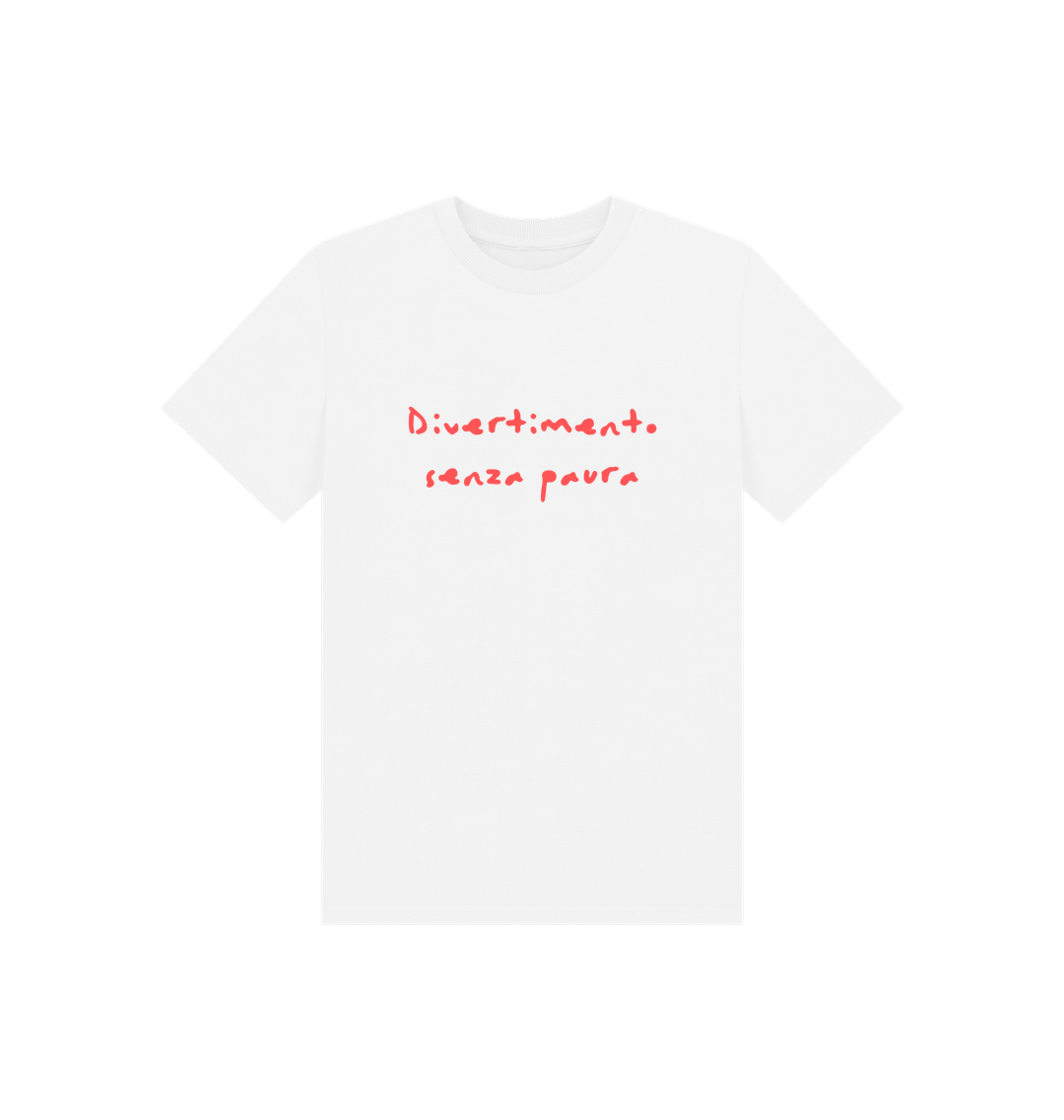 White Printed Kids T-Shirt Front