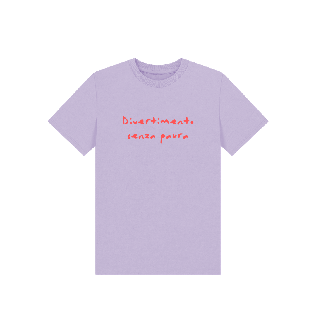 Soft Lilac Printed Kids T-Shirt Front