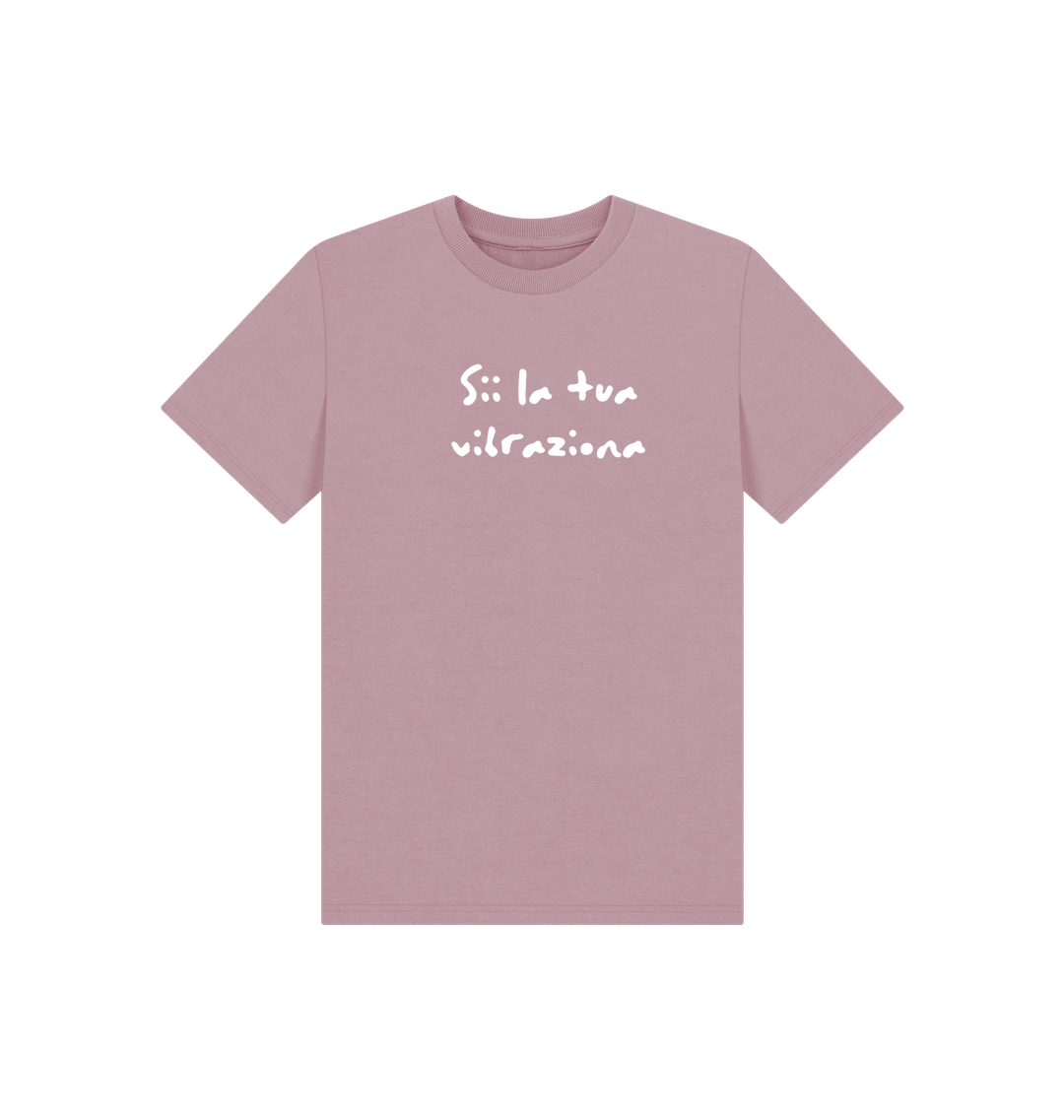Mauve Printed Kids T-Shirt Front