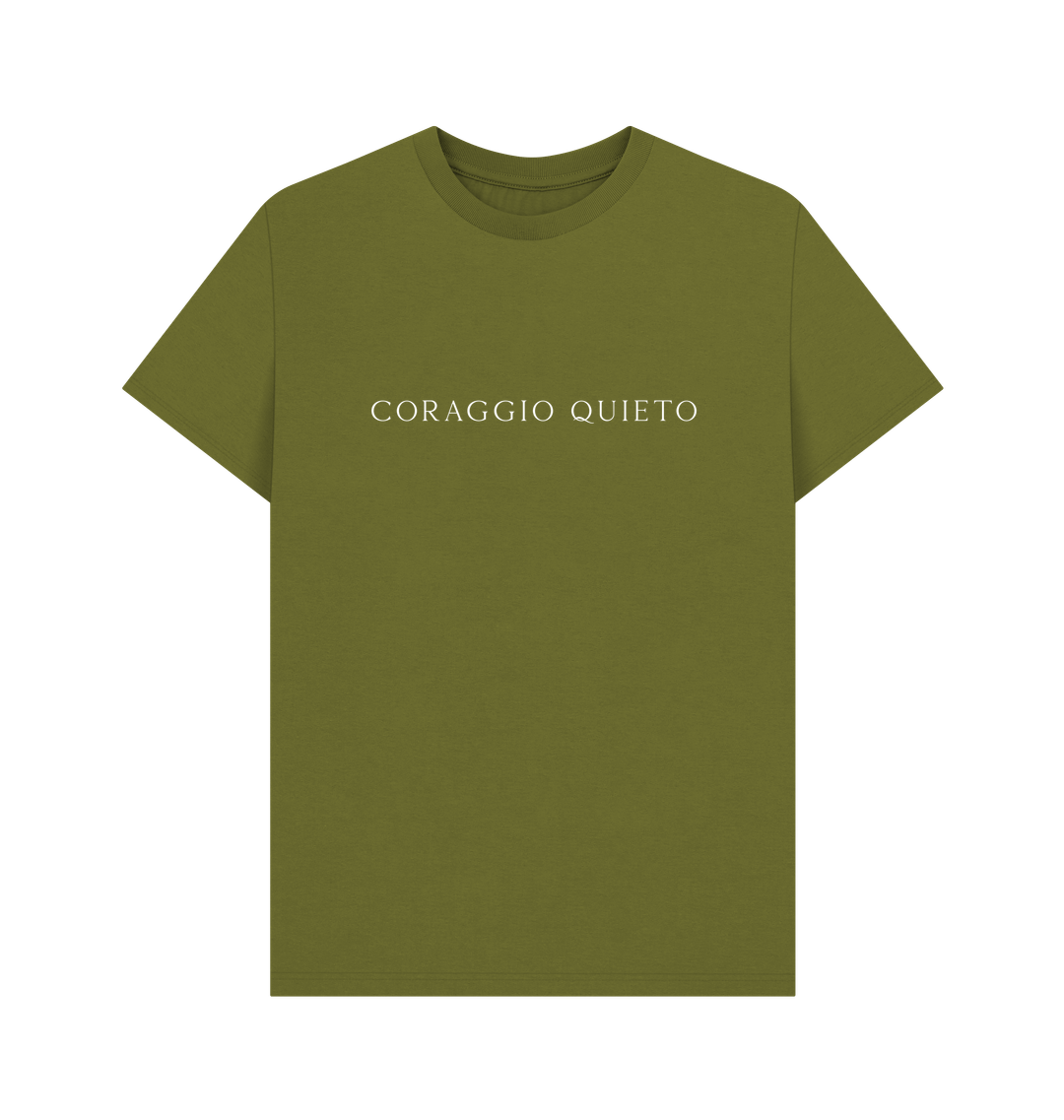 Moss Green Printed T-shirt Front