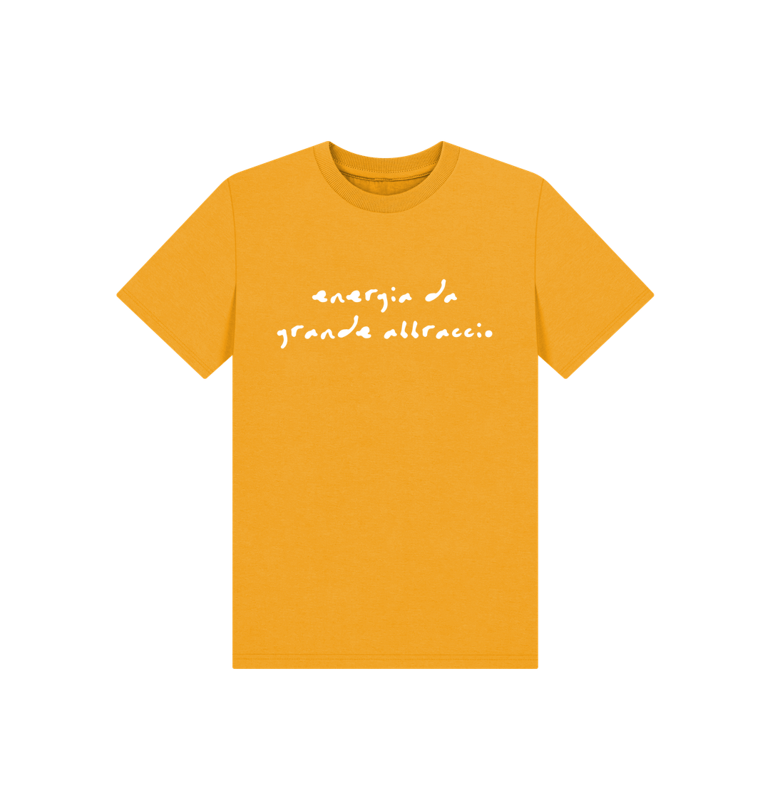 Mustard Printed Kids T-Shirt Front