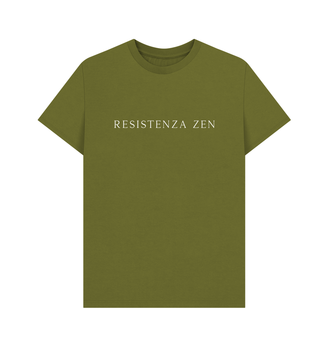 Moss Green Printed T-shirt Front
