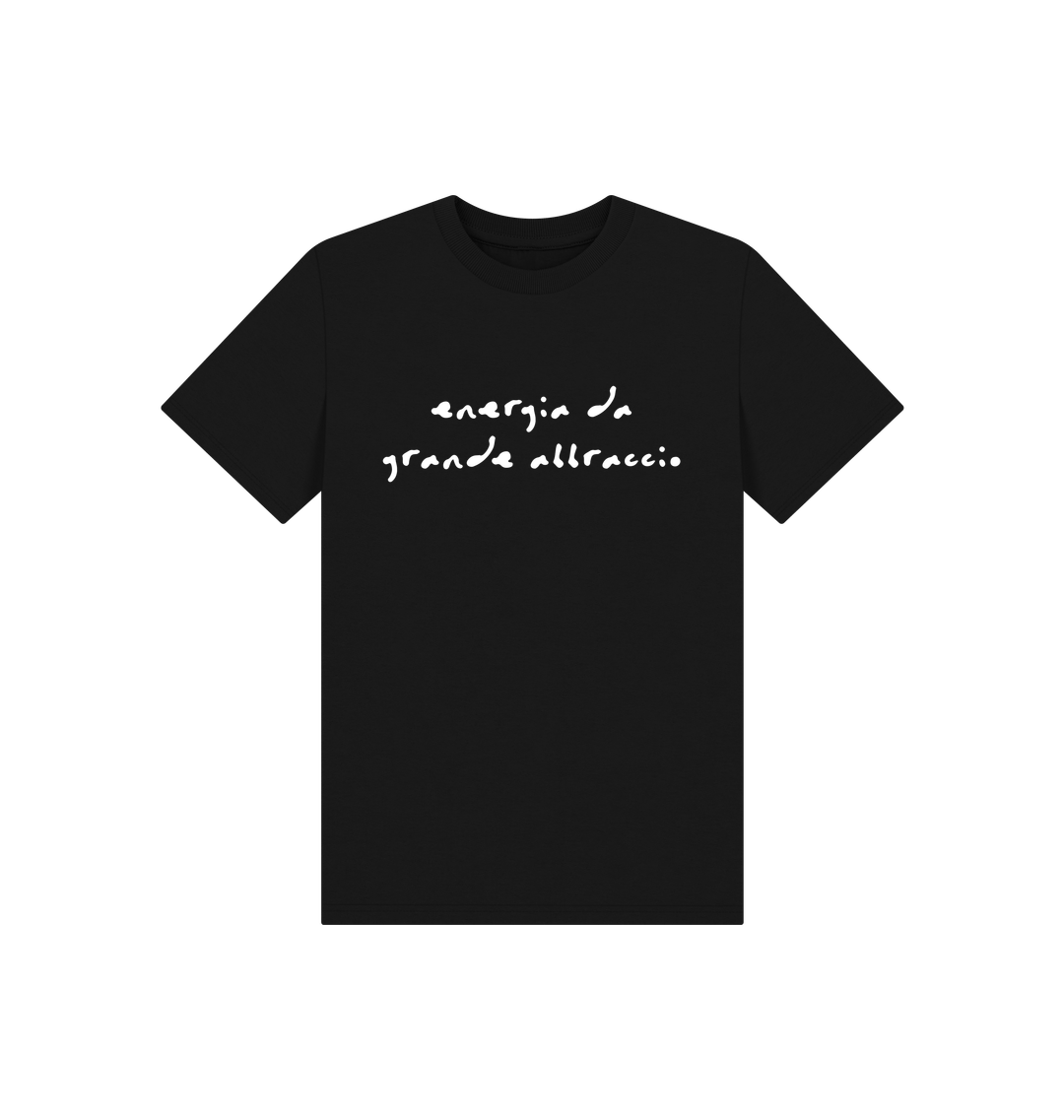 Black Printed Kids T-Shirt Front